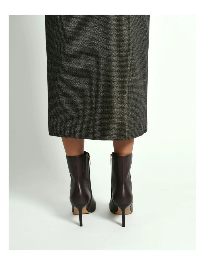 Nessie Mid Ankle Boots Bitter Leather in Choc image 7