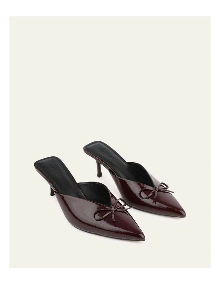 Betsy Mid Heels Merlot Crinkle Patent image 3