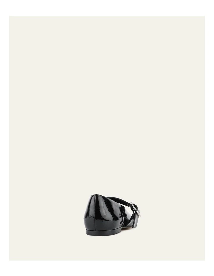 Sarah Casual Flats Crinkle Patent in Black image 5