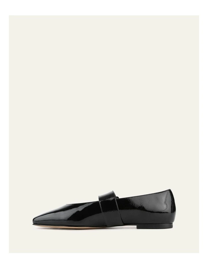 Sarah Casual Flats Crinkle Patent in Black image 6