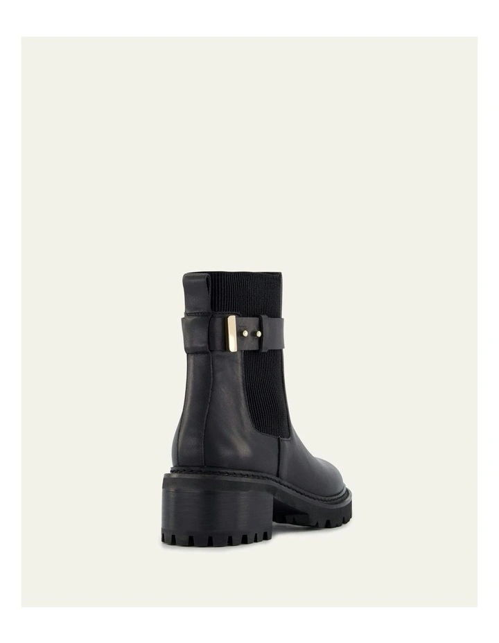 Kiko Flat Ankle Boots Leather in Black image 5