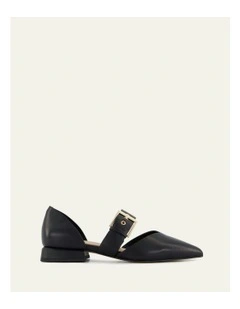 Neela Dress Flats Leather in Black