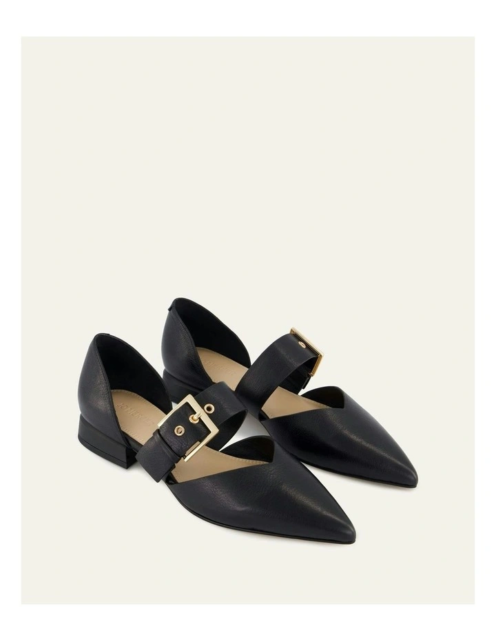 Neela Dress Flats Leather in Black image 3