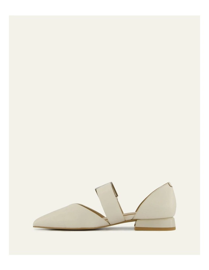 Neela Dress Flats Leather in Off White image 4