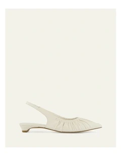 Adaline Dress Flats Leather in Off White