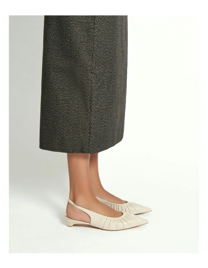 Adaline Dress Flats Leather in Off White image 2