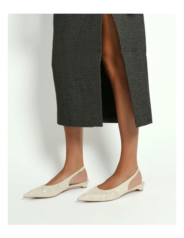 Adaline Dress Flats Leather in Off White image 7