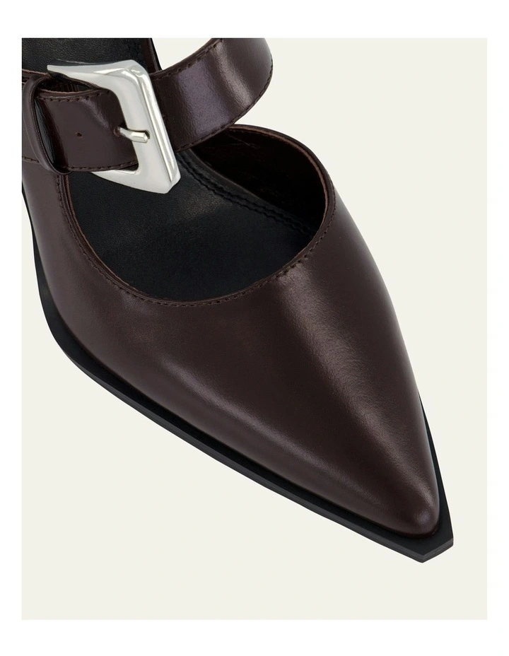 Flossy Mid Heels Merlot Leather in Red image 4
