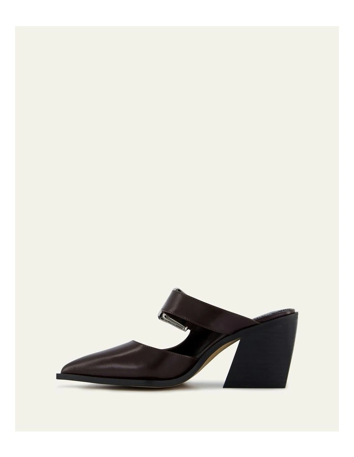 Flossy Mid Heels Merlot Leather in Red image 6