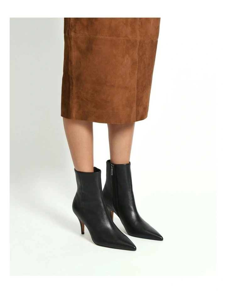 Lottie High Ankle Boots Leather in Black image 2