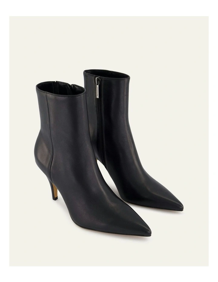 Lottie High Ankle Boots Leather in Black image 3
