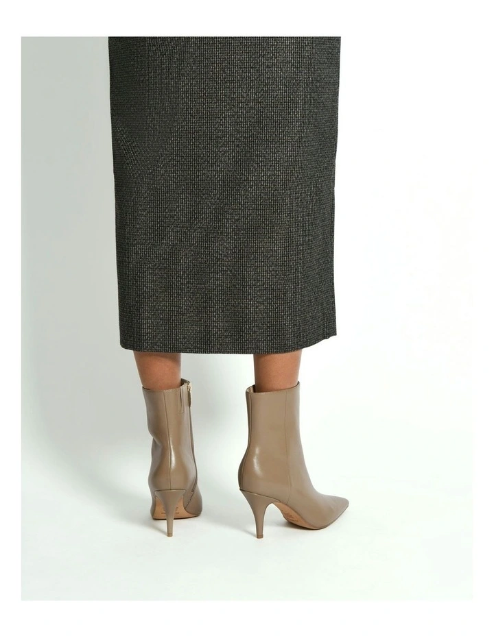 Lottie High Ankle Boots Leather in Taupe image 2