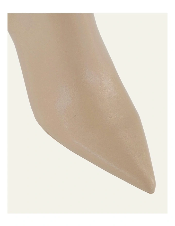 Lottie High Ankle Boots Leather in Taupe image 4