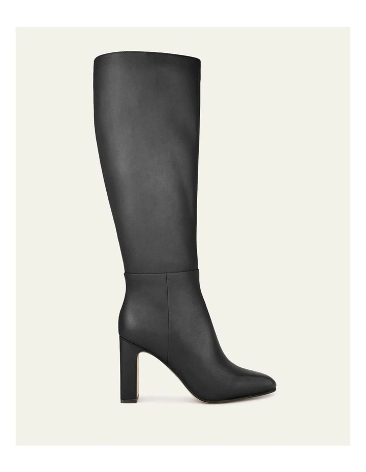 Stormi Knee Boots Leather in Black image 1