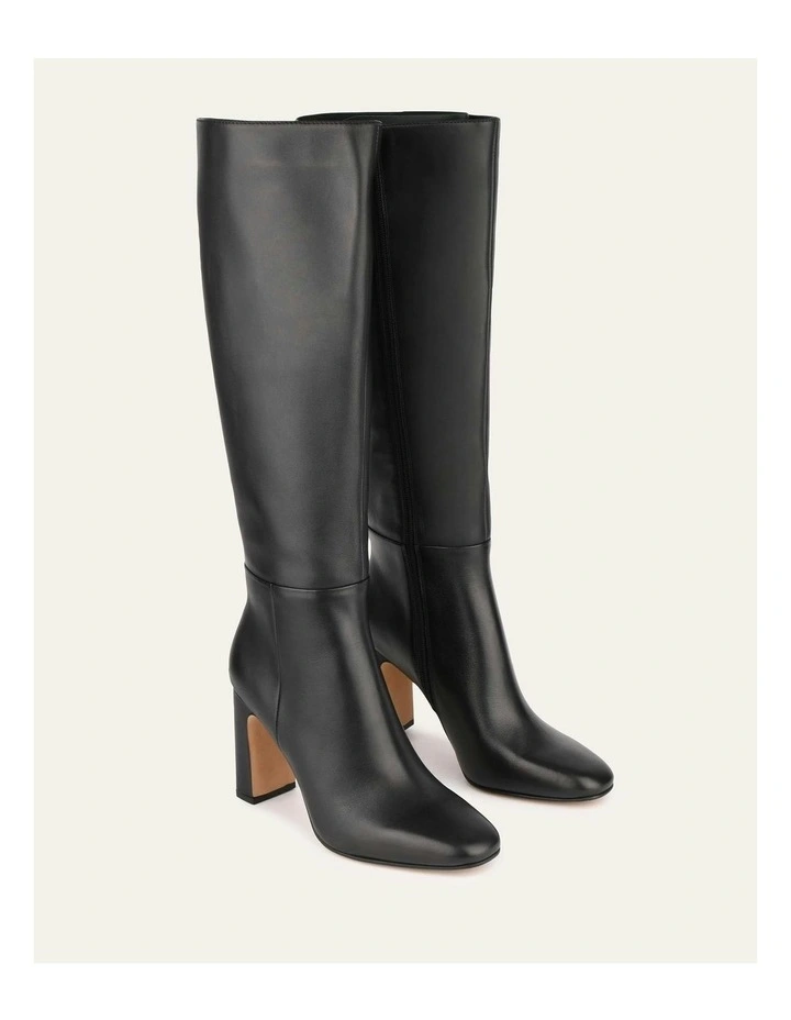 Stormi Knee Boots Leather in Black image 3