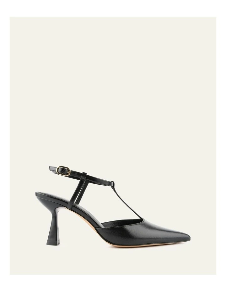 Yula Mid Heels Leather in Black image 1