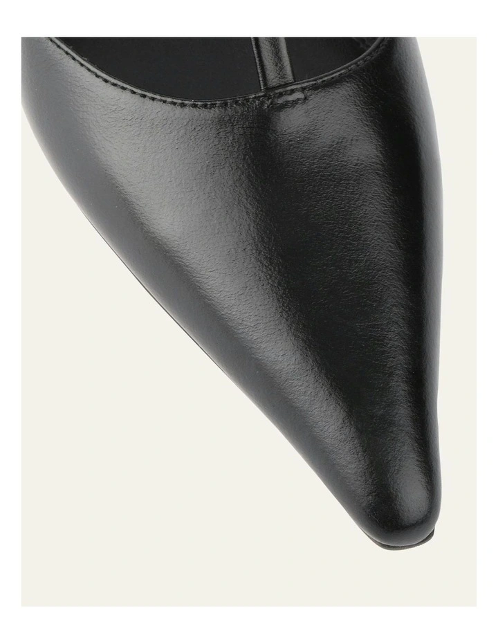 Yula Mid Heels Leather in Black image 4