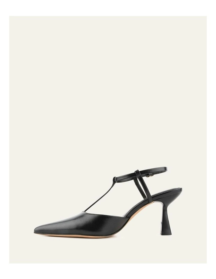 Yula Mid Heels Leather in Black image 6