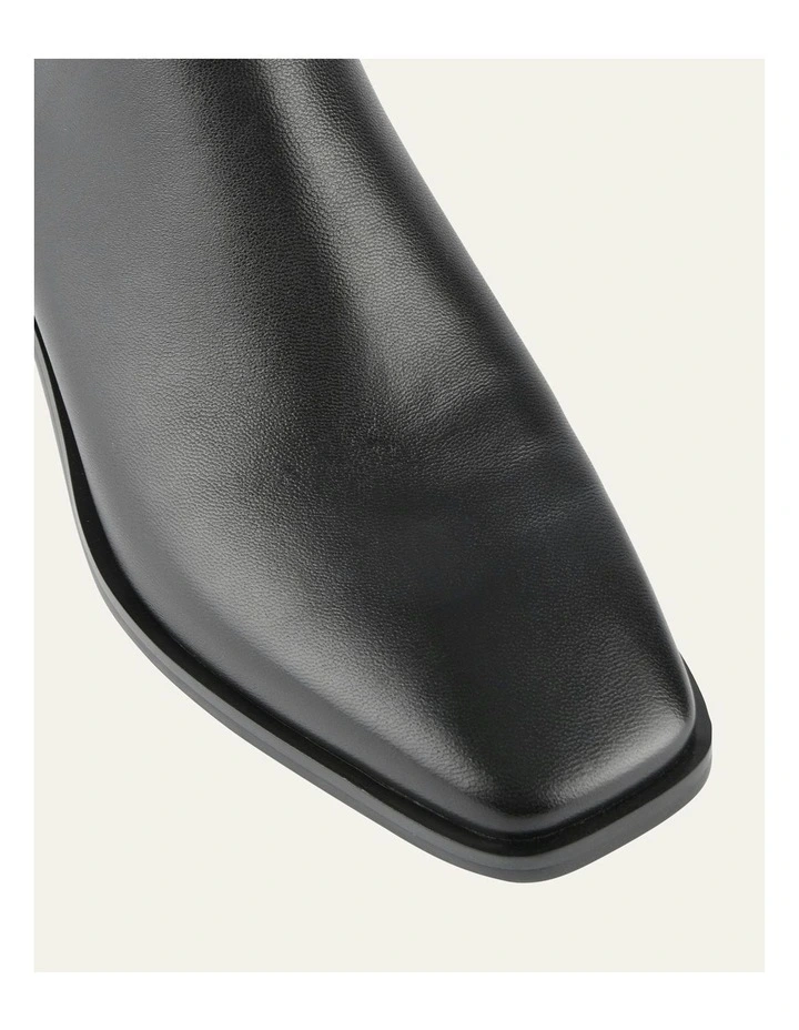 Quade Mid Ankle Boots Leather in Black image 4
