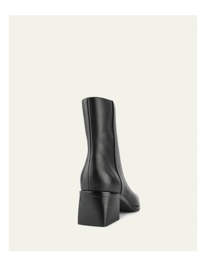 Quade Mid Ankle Boots Leather in Black image 5