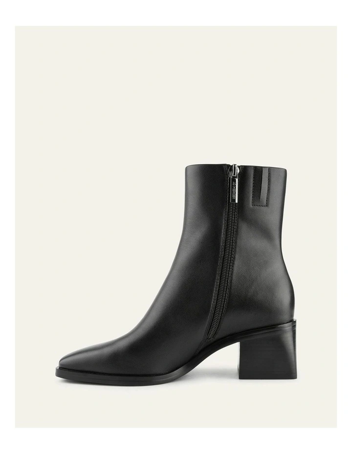 Quade Mid Ankle Boots Leather in Black image 6