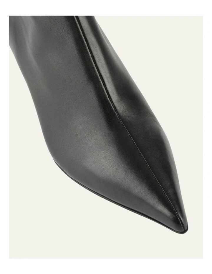 Winnie Mid Ankle Leather Boots in Black image 4