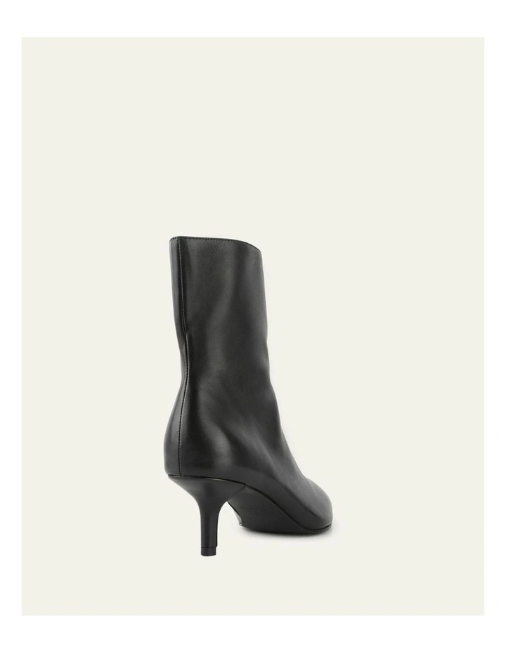 Winnie Mid Ankle Leather Boots in Black image 5