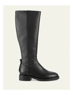 Leather Jaida Knee Boots in Black