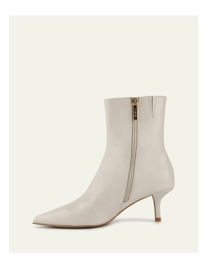Winnie Mid Ankle Boots in Off White image 6