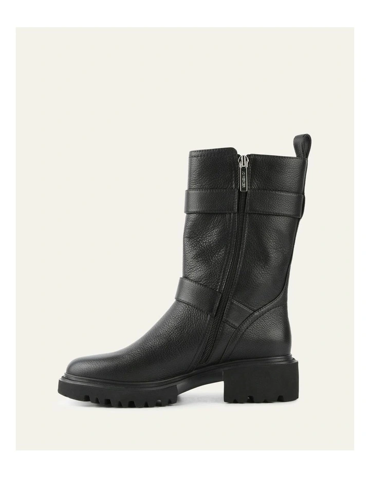 Elliot Flat Ankle Boots in Black image 6