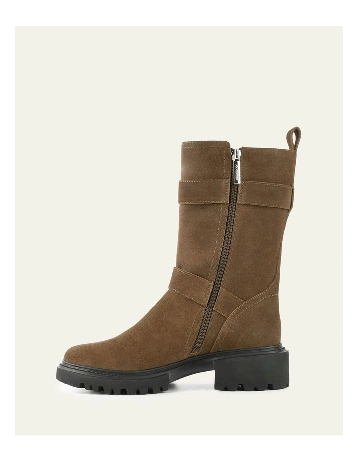 Elliot Bark Suede Flat Ankle Boots in Brown image 6