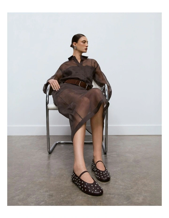 Goldie Casual Flats in Merlot image 2
