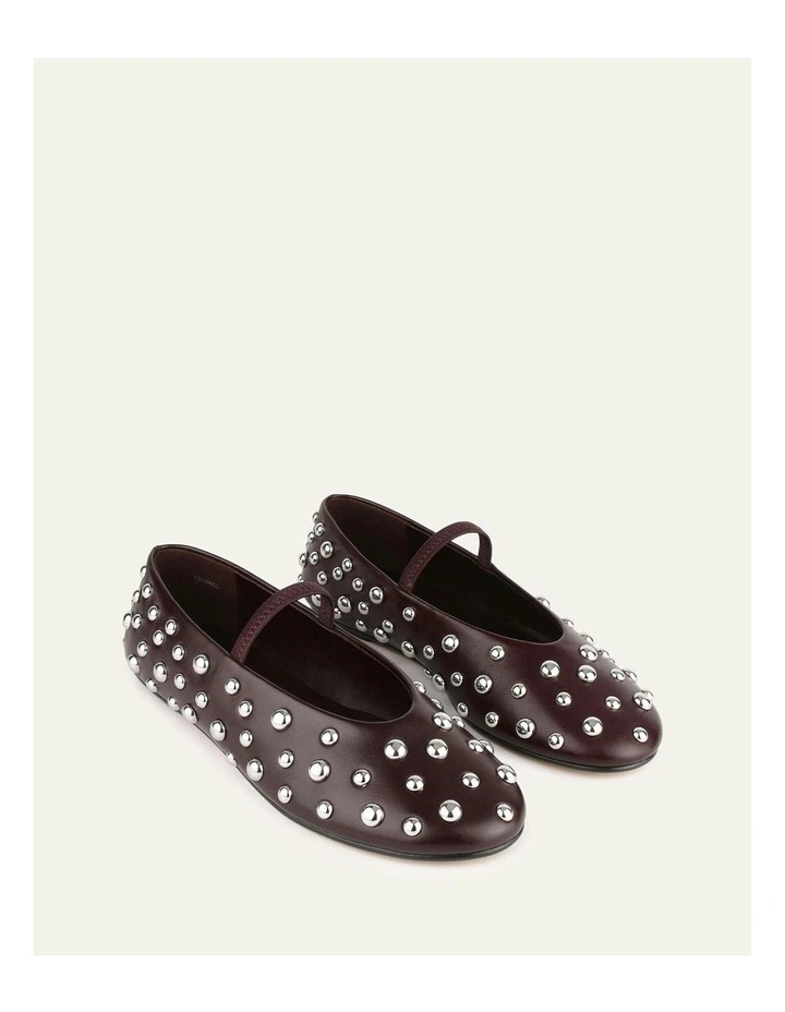 Goldie Casual Flats in Merlot image 3