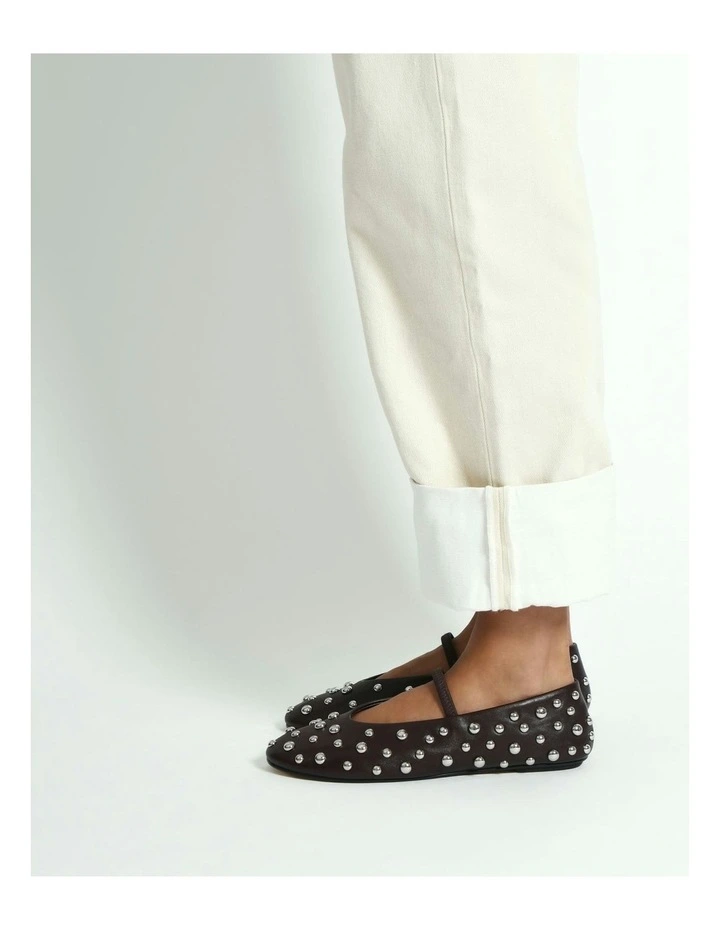 Goldie Casual Flats in Merlot image 6