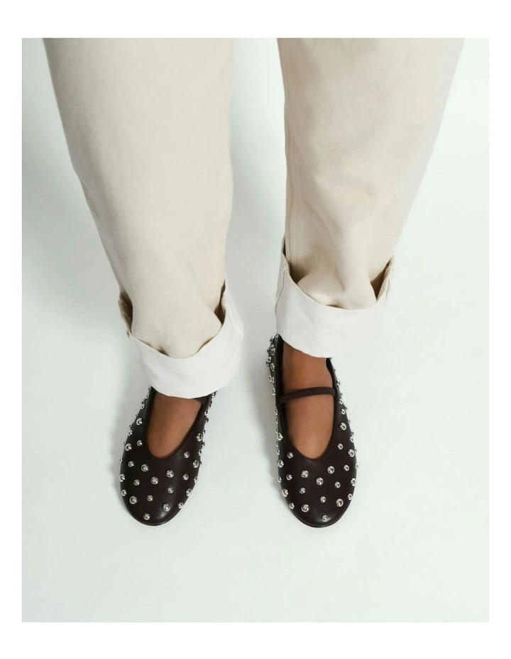 Goldie Casual Flats in Merlot image 7