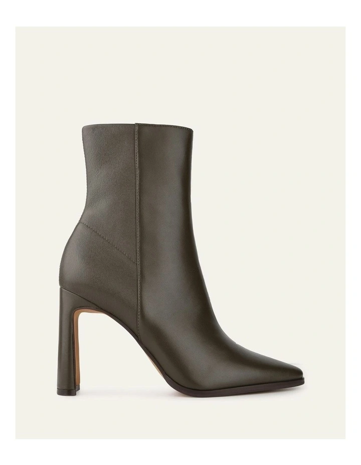 Jemima High Ankle Boots in Dark Olive image 1
