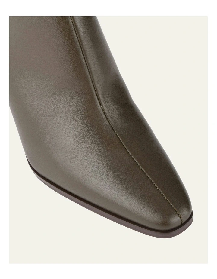 Jemima High Ankle Boots in Dark Olive image 4