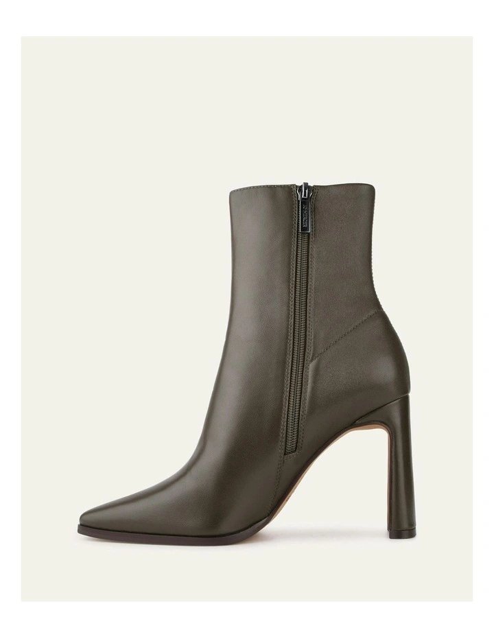 Jemima High Ankle Boots in Dark Olive image 6