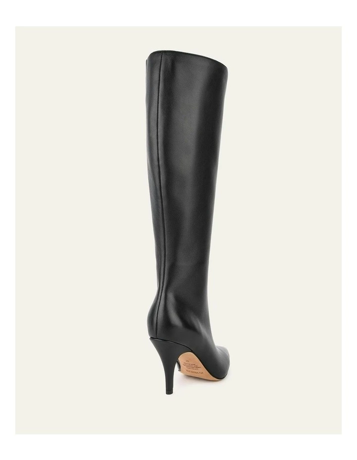 Lotus Knee Boots in Black image 5