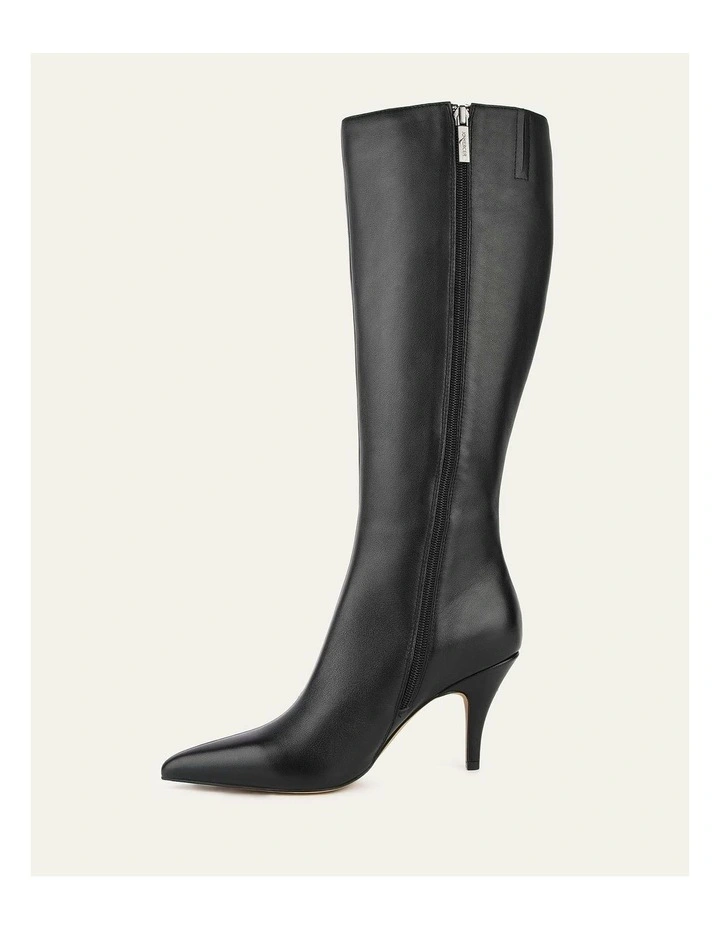 Lotus Knee Boots in Black image 6