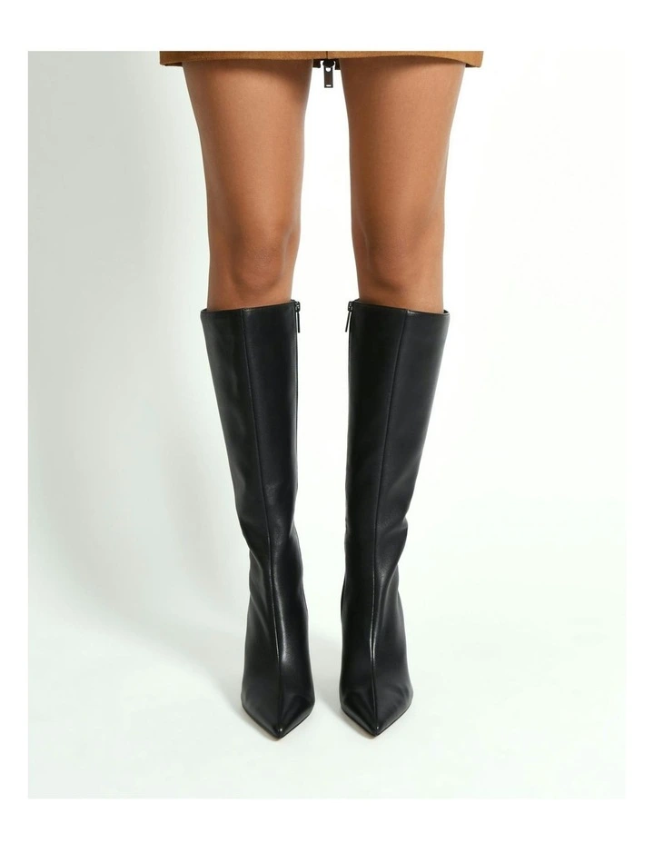 Lotus Knee Boots in Black image 7