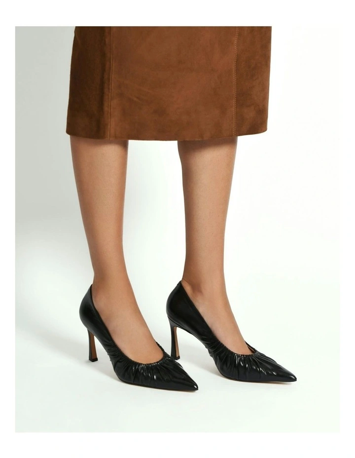 Leather Sinclair High Heels in Black image 2