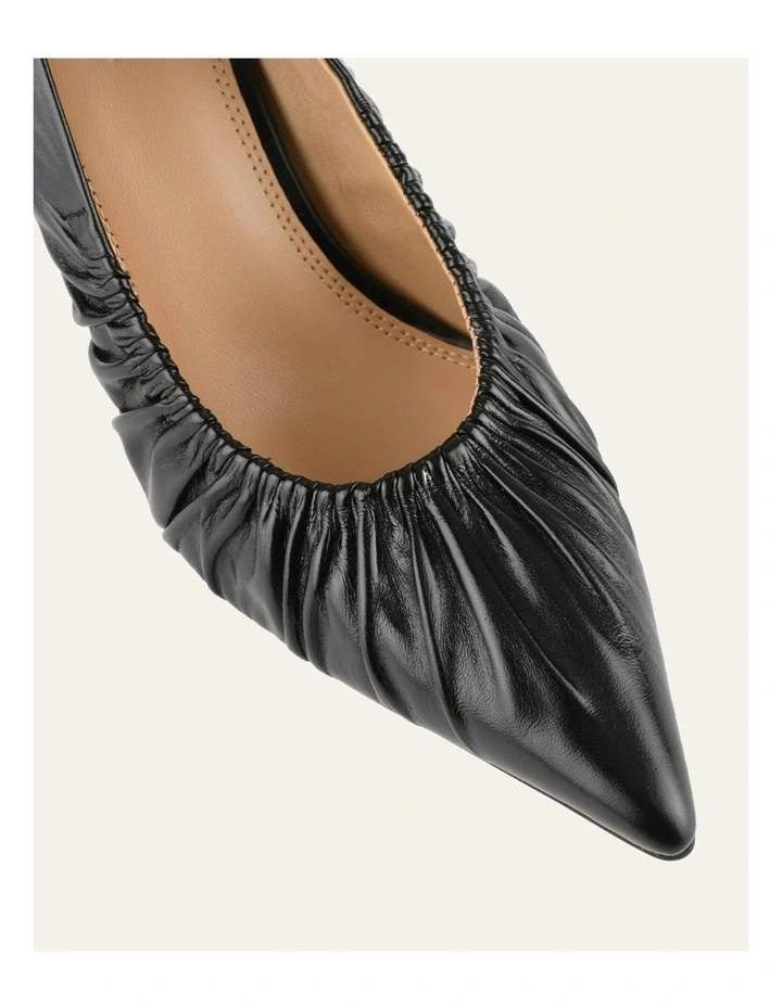 Leather Sinclair High Heels in Black image 4