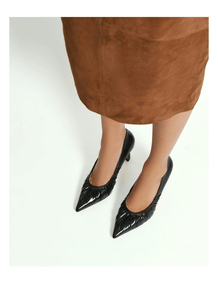 Leather Sinclair High Heels in Black image 7