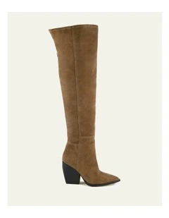 Uma Over The Knee Boots in Bark