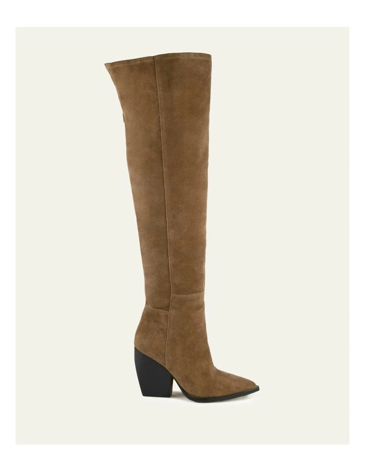 Uma Over The Knee Boots in Bark image 1