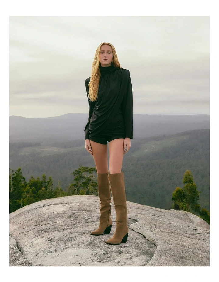 Uma Over The Knee Boots in Bark image 2