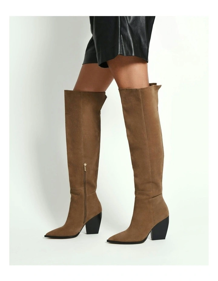 Uma Over The Knee Boots in Bark image 6