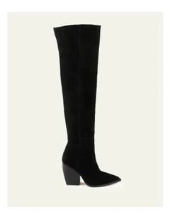 Uma Over The Knee Boots in Black