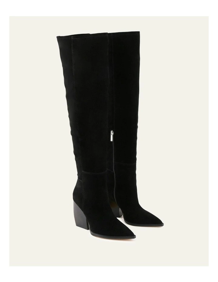 Uma Over The Knee Boots in Black image 3